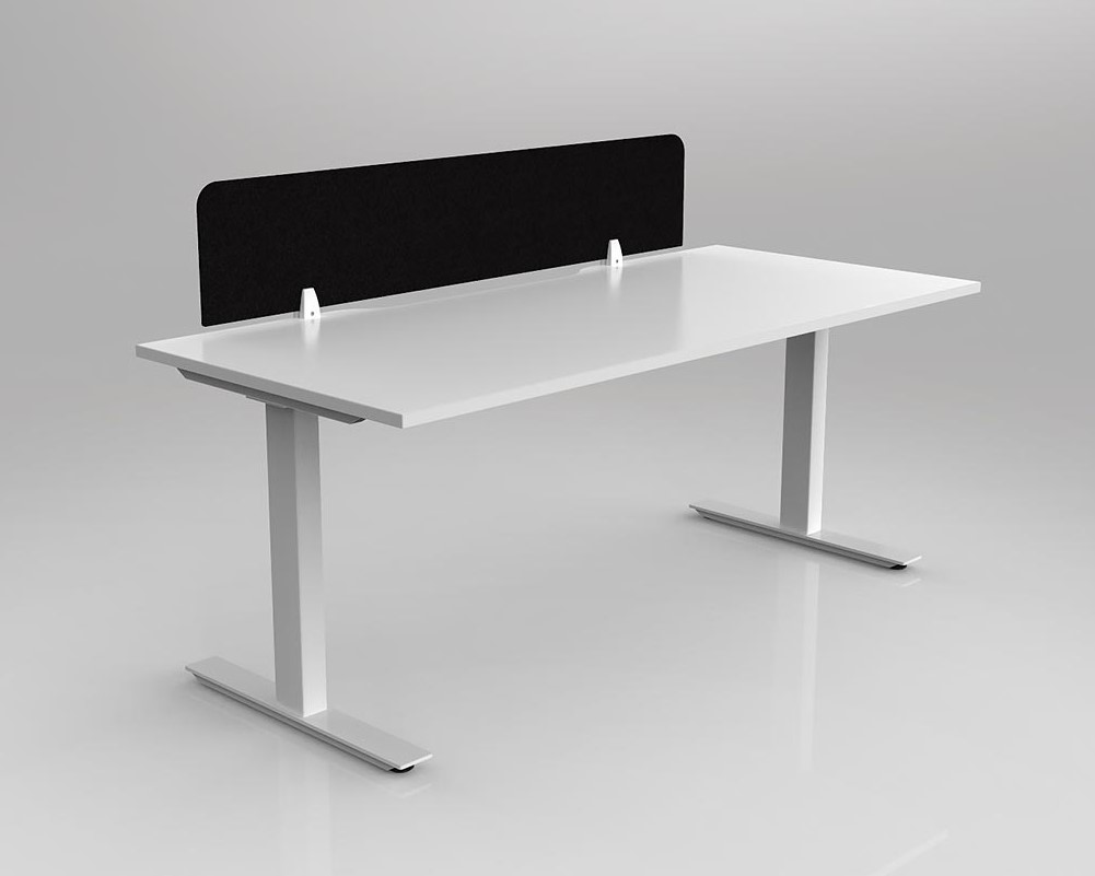 Agile Fixed Height Desk with Acoustic Screen